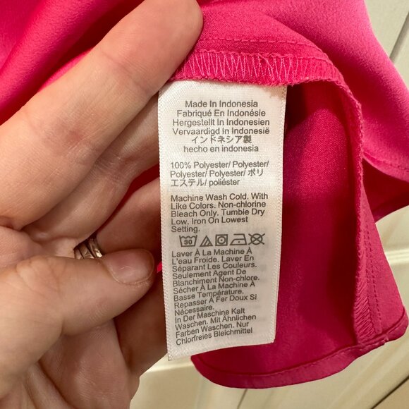 J. Crew Womens Pink Ruffled Crew Neck Sleeveless Front Bow Blouse Top - Picture 5 of 5